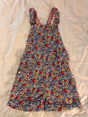 Mini Boden Floral Corduroy short Overall size 11-12y